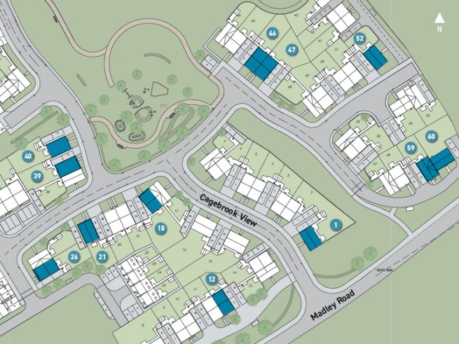 Site plan 3 bedroom houses - artist's impression subject to change