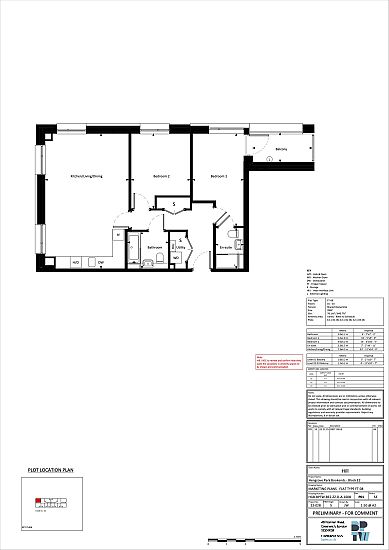 Floor plan 2 bedroom apartment - artist's impression subject to change