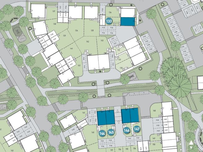 Site plan 2 bedroom houses - artist's impression subject to change