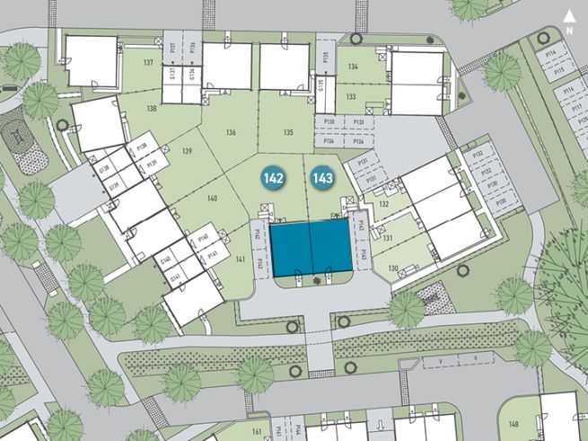 Site plan 4 bedroom houses - artist's impression subject to change