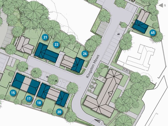 Site plan, 3 bedroom houses - artist's impression subject to change