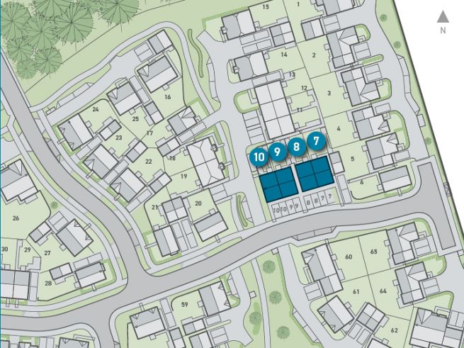 Site plan, 3 bedroom houses - artist's impression subject to change