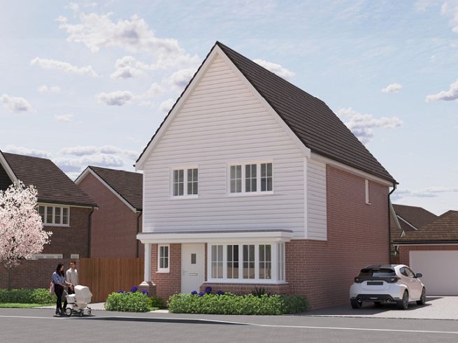 4 bedroom house - artist's impression subject to change. Please note that the above computer generated image is representative of the house type and not the specified plot as some details may vary.
