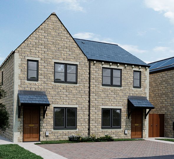 2 bedroom houses - artist's impression subject to change. Please note that the above computer generated image is representative of the house type and not necessarily the specified plot as some details and materials may vary.